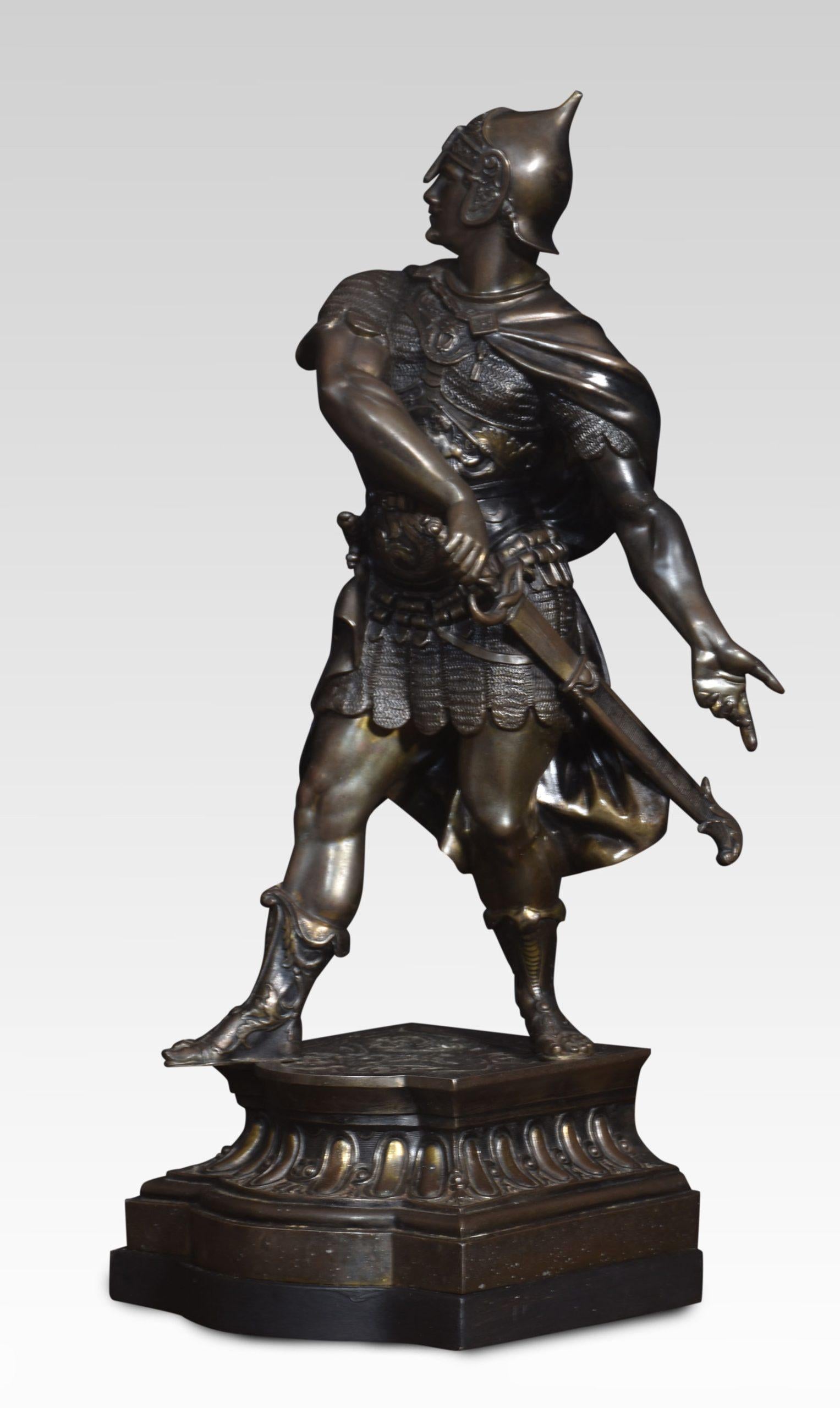 Pair of spelter figures of knights 1