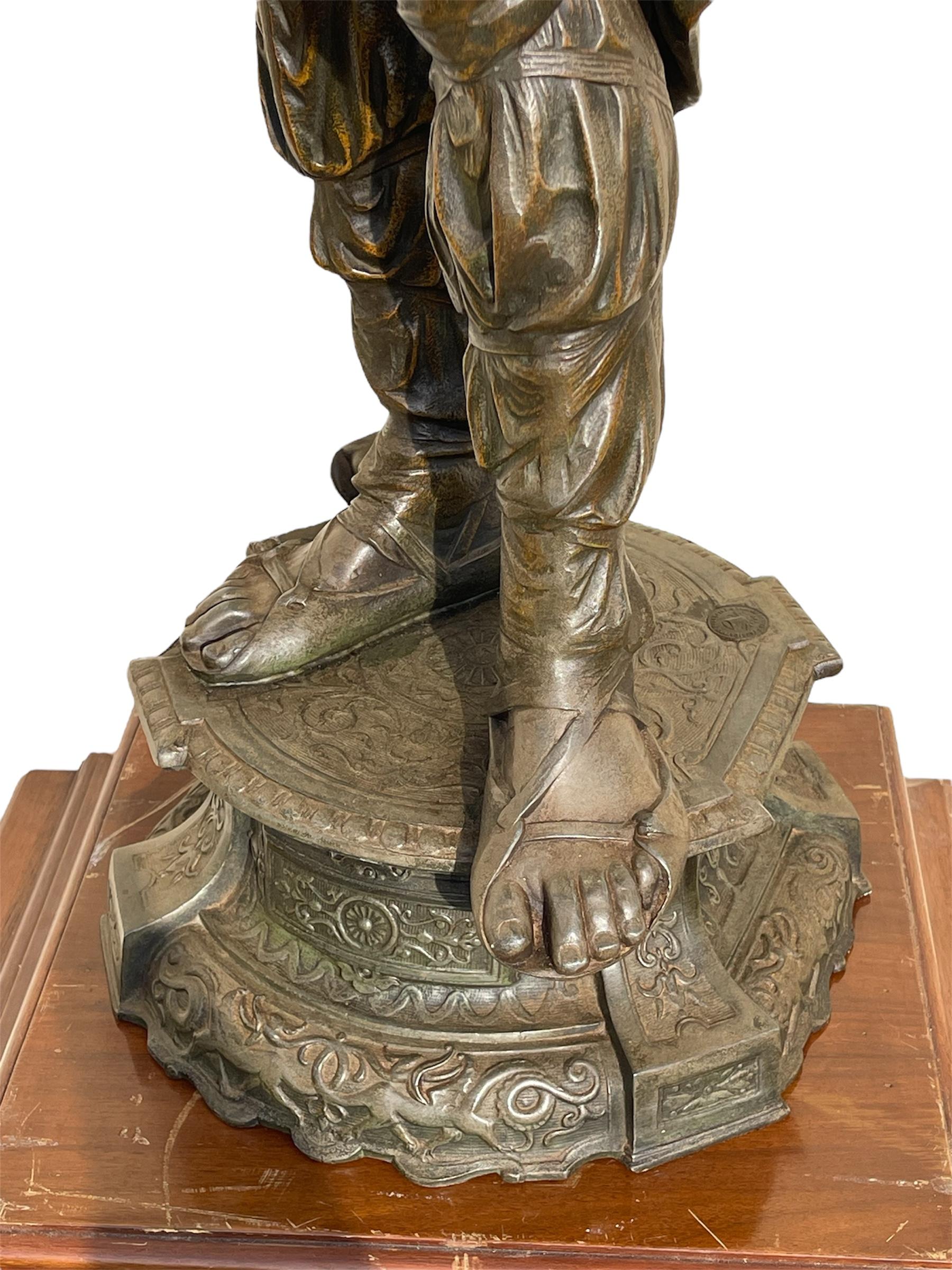 Pair Of Spelter Lamps / Torchères Bon état - En vente à Beaune, FR