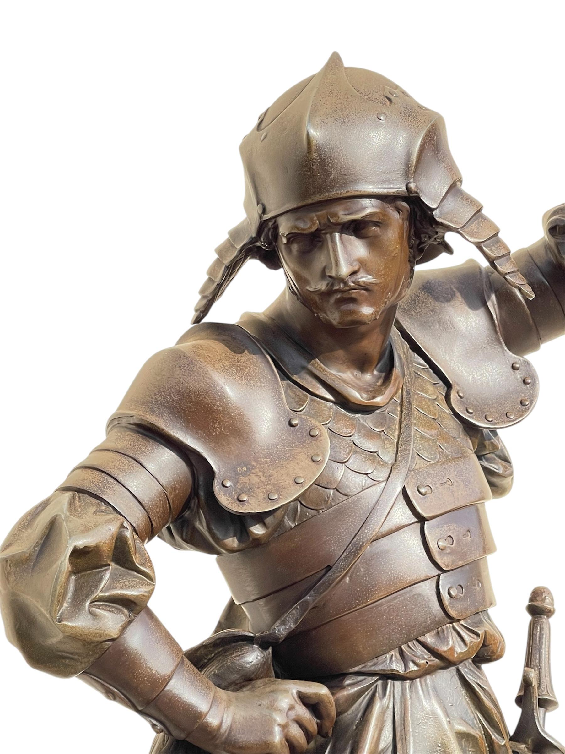 Autre Pair Of Spelter Lamps / Torchères en vente