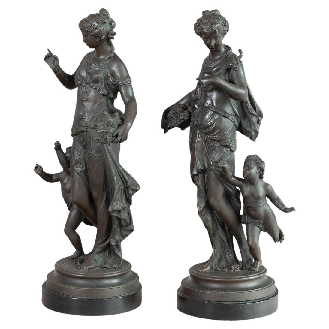 Pair of Spelters For Sale