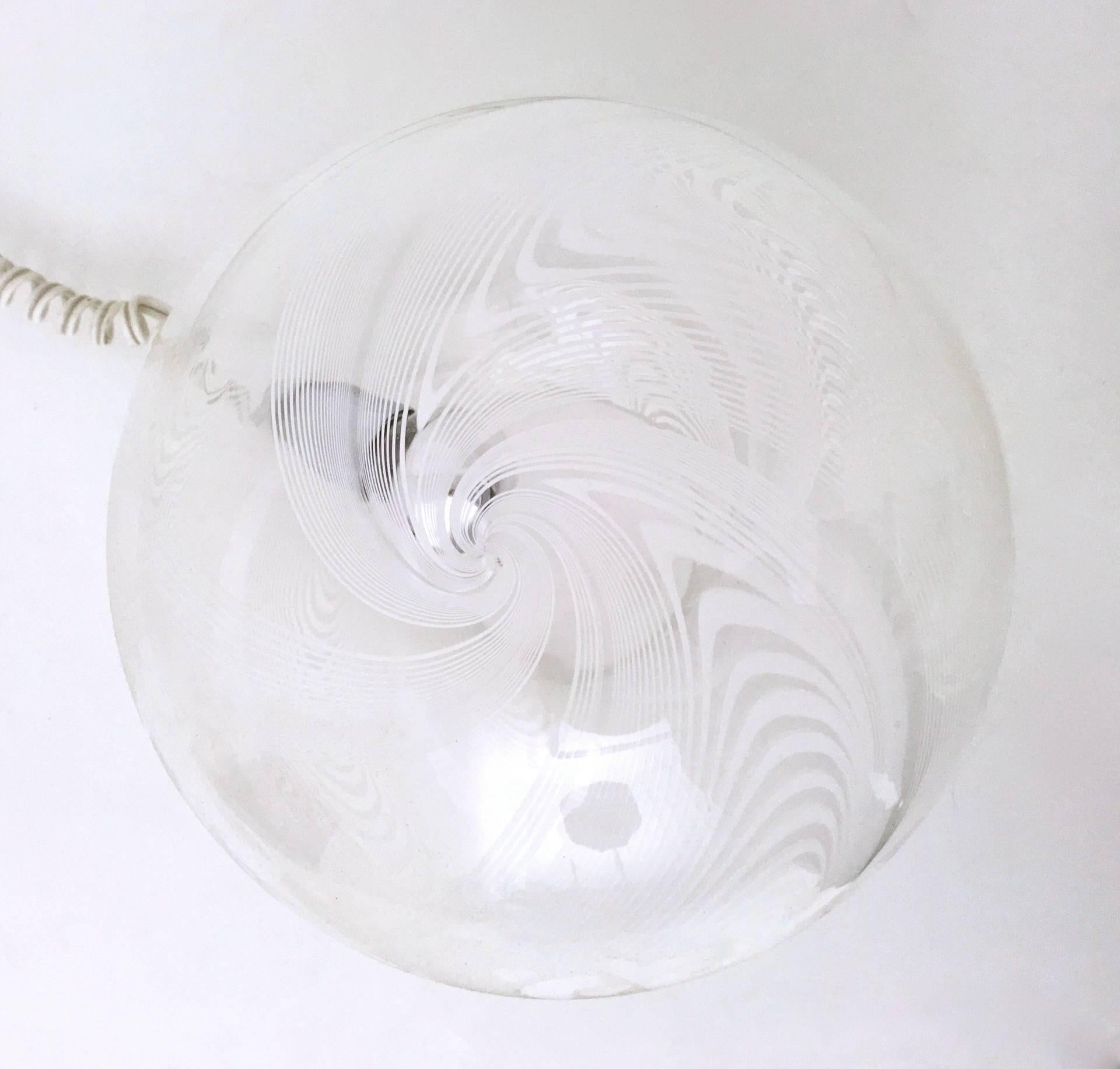 Postmoderne kugelförmige Glas-Tischlampen von Lino Tagliapietra für La Murrina, Paar (Ende des 20. Jahrhunderts) im Angebot