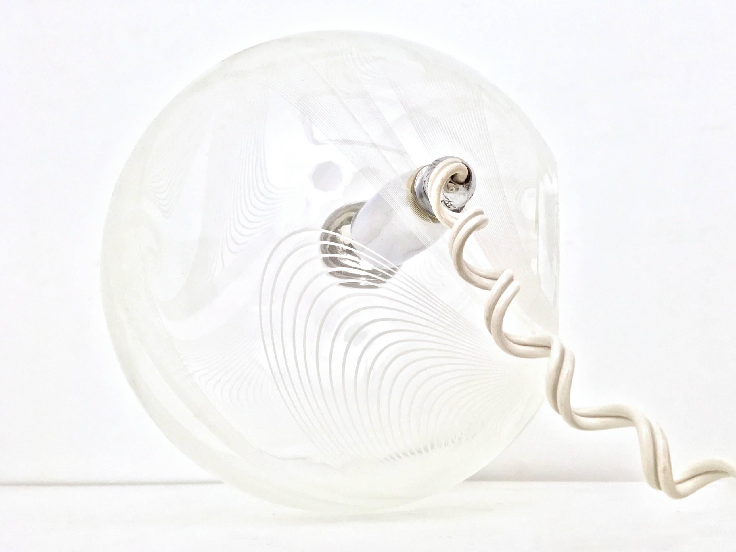 Postmoderne kugelförmige Glas-Tischlampen von Lino Tagliapietra für La Murrina, Paar im Angebot 3