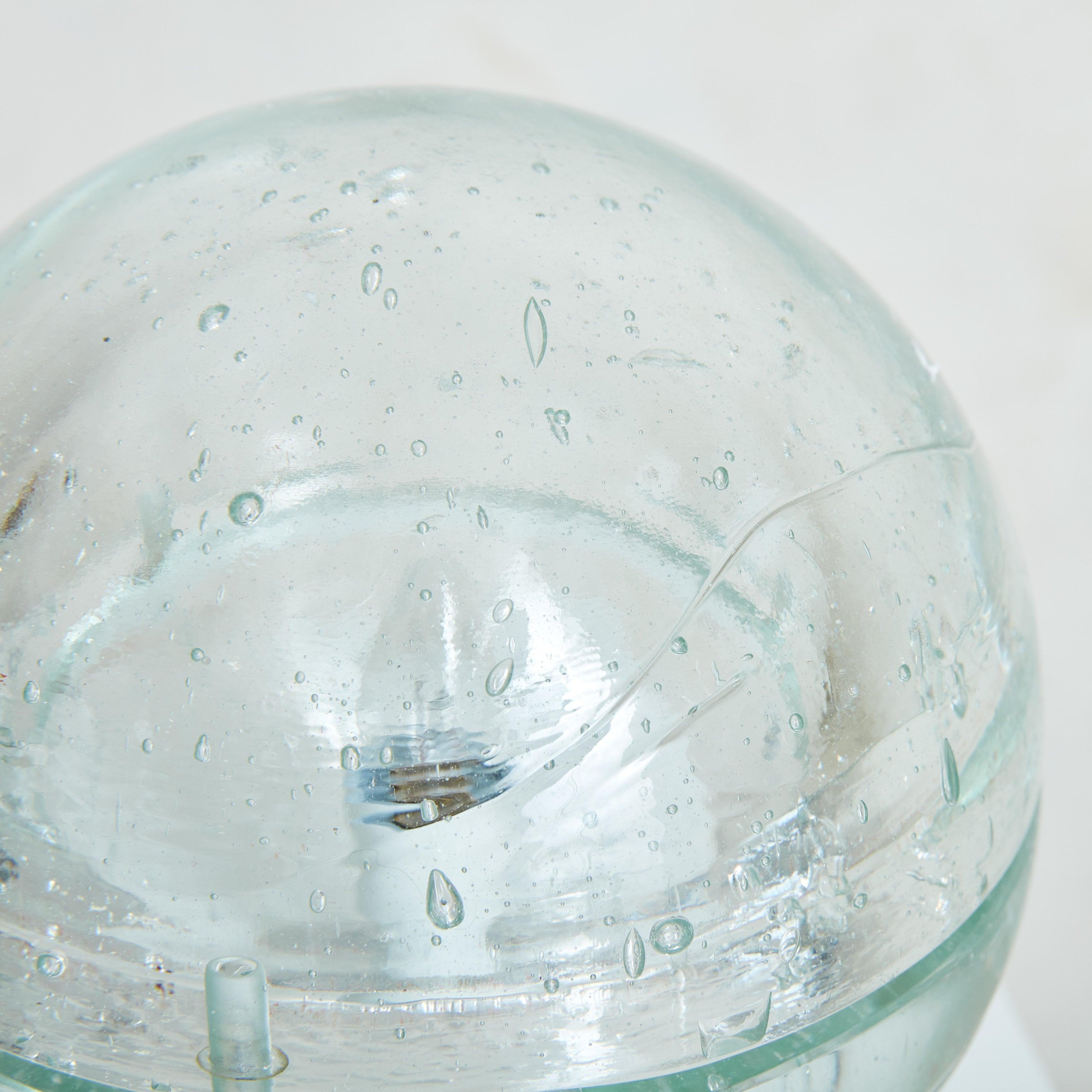 Pair of Spherical Glass Table Lamps Attributed to Albano Poli for Poliarte For Sale 5