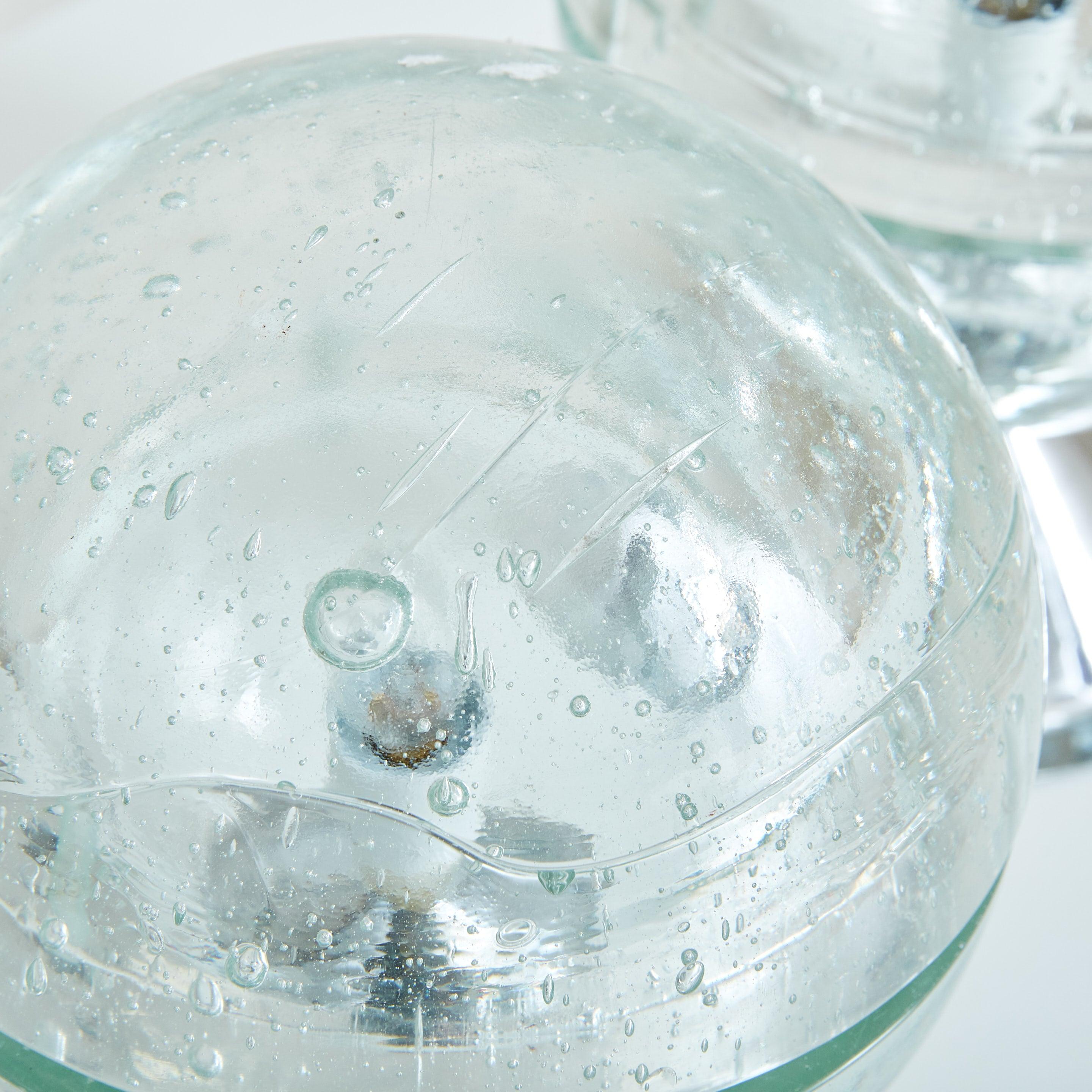 Pair of Spherical Glass Table Lamps Attributed to Albano Poli for Poliarte For Sale 1
