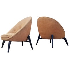 Pair of Spider Leg Lounge Chairs in the Style of Jean Royère