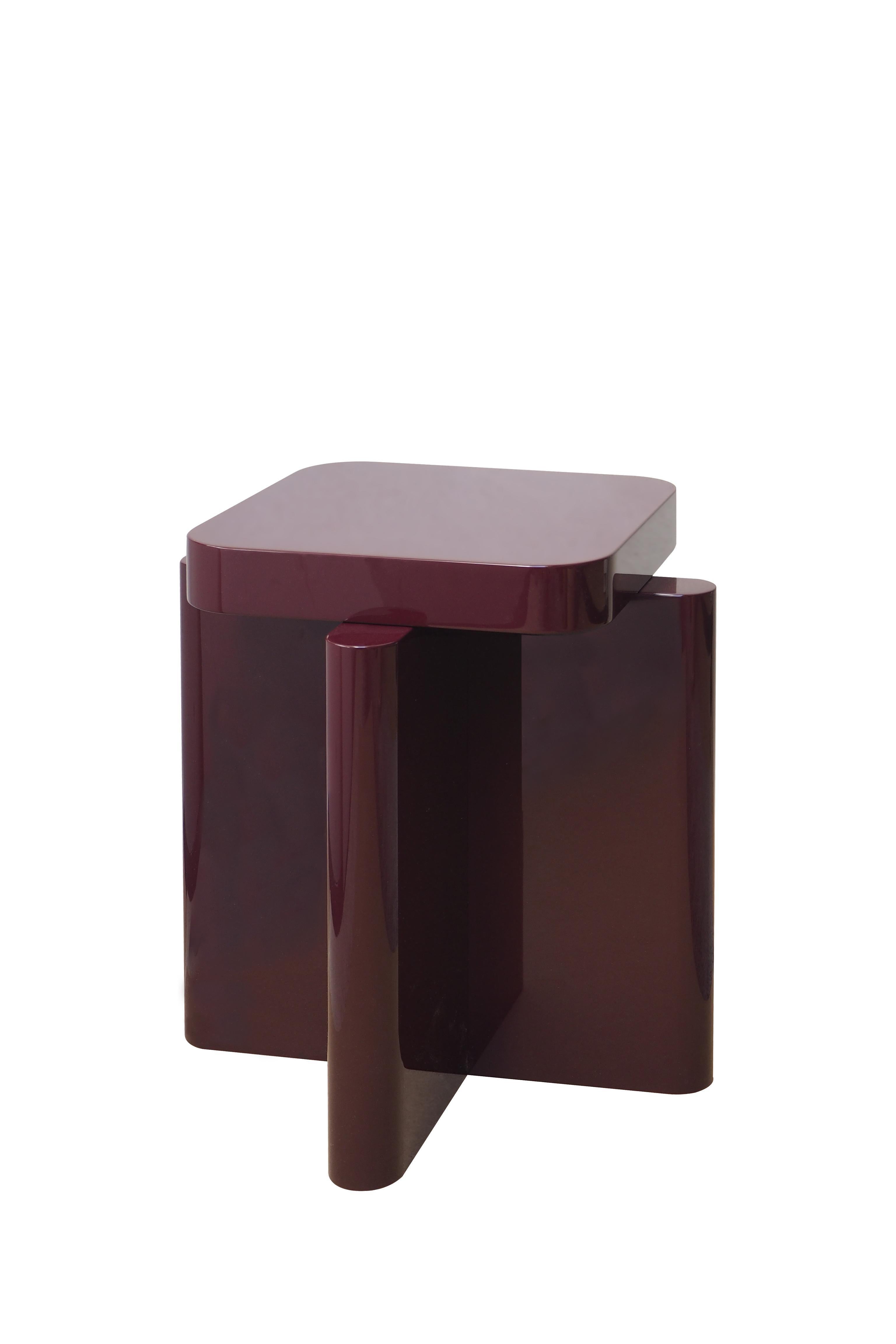 Lacquered Pair of Spina Stool by Cara Davide For Sale