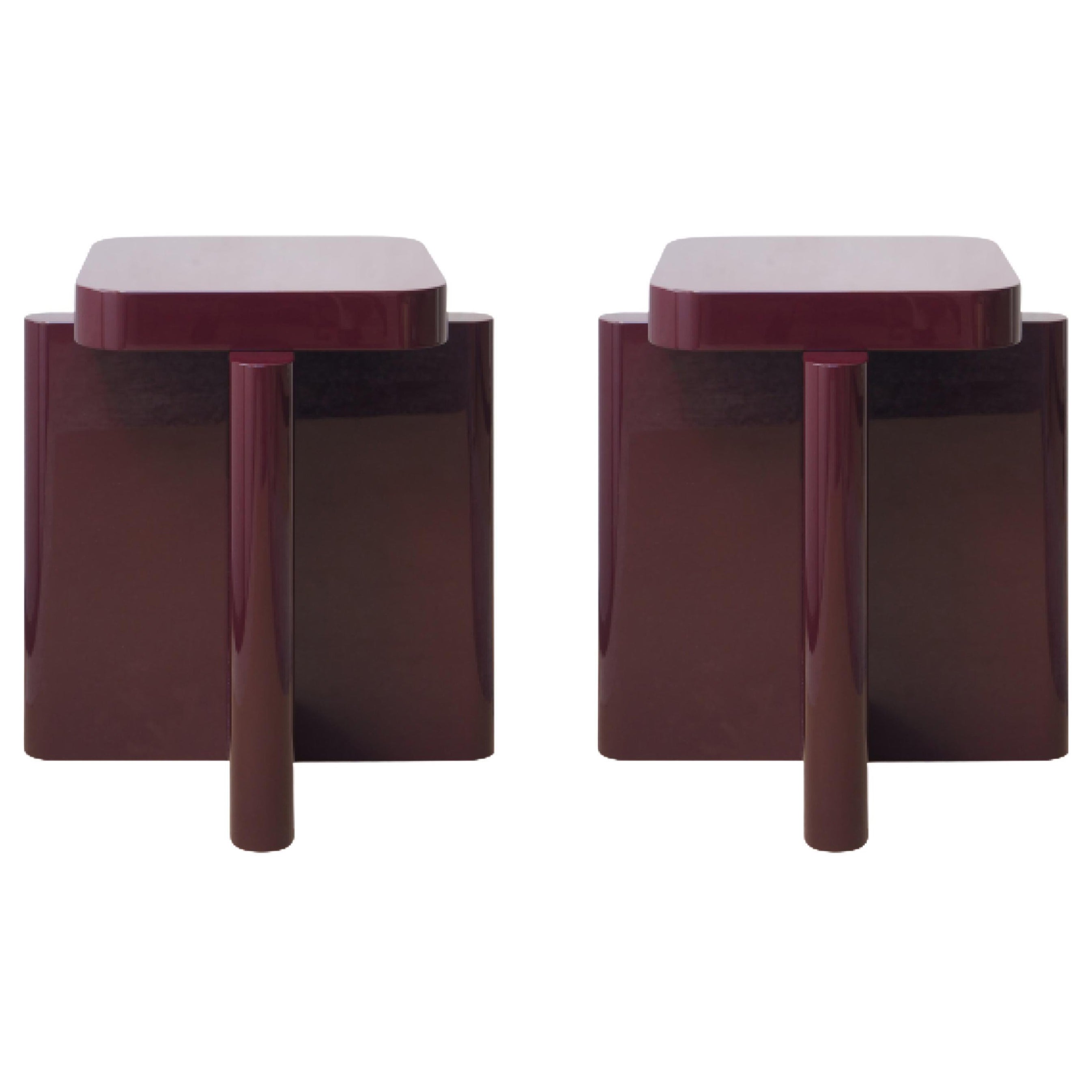 Pair of Spina Stool by Cara Davide