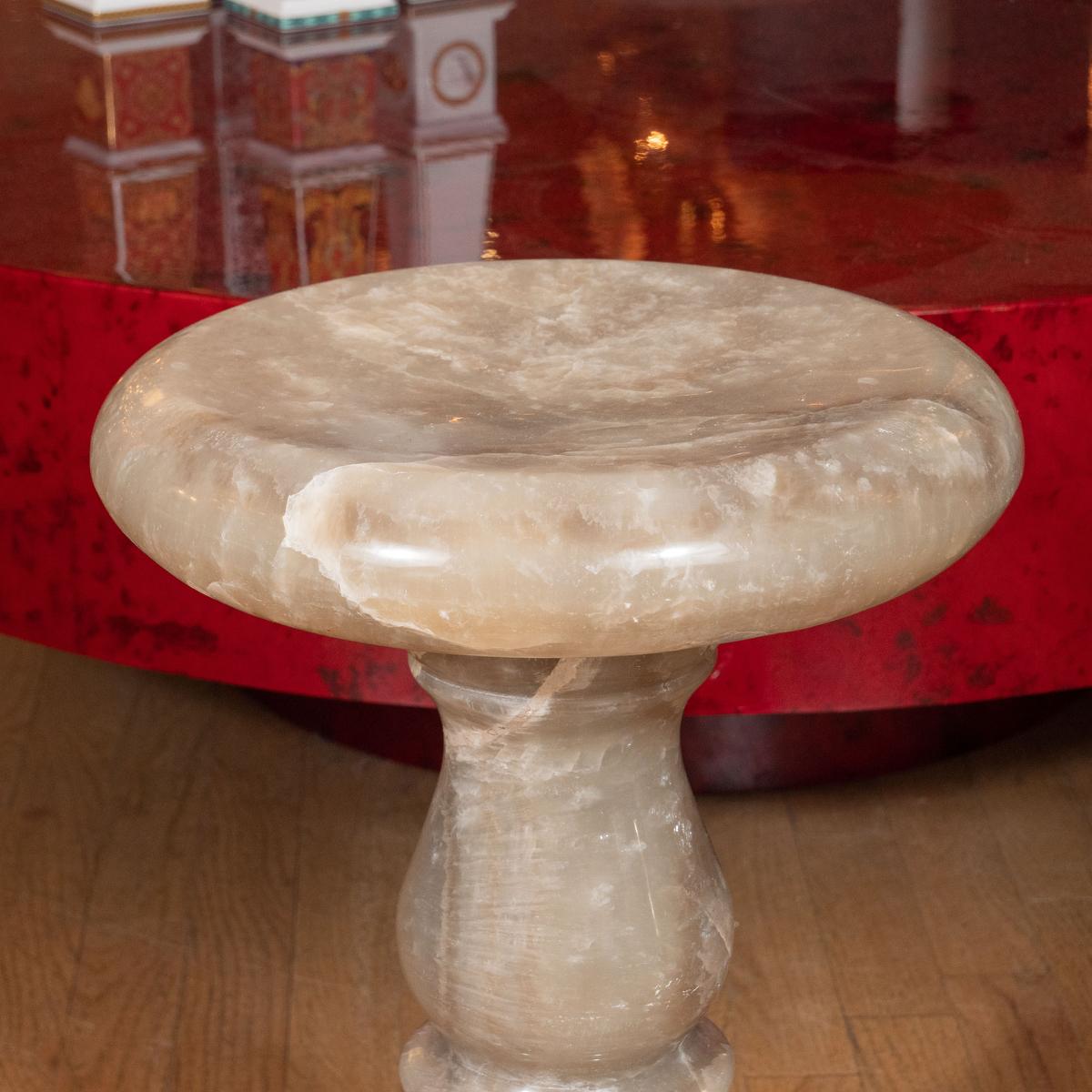 Italian Pair of Spindle Form Onyx Stools For Sale