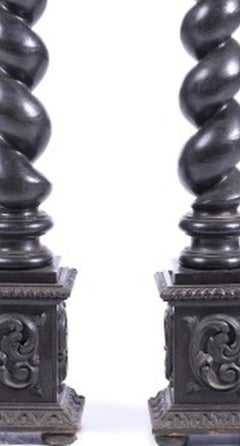 Pair of spiral columns - 19th century