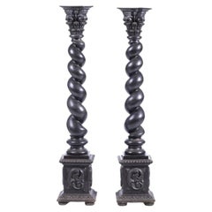 Pair of spiral columns - 19th century