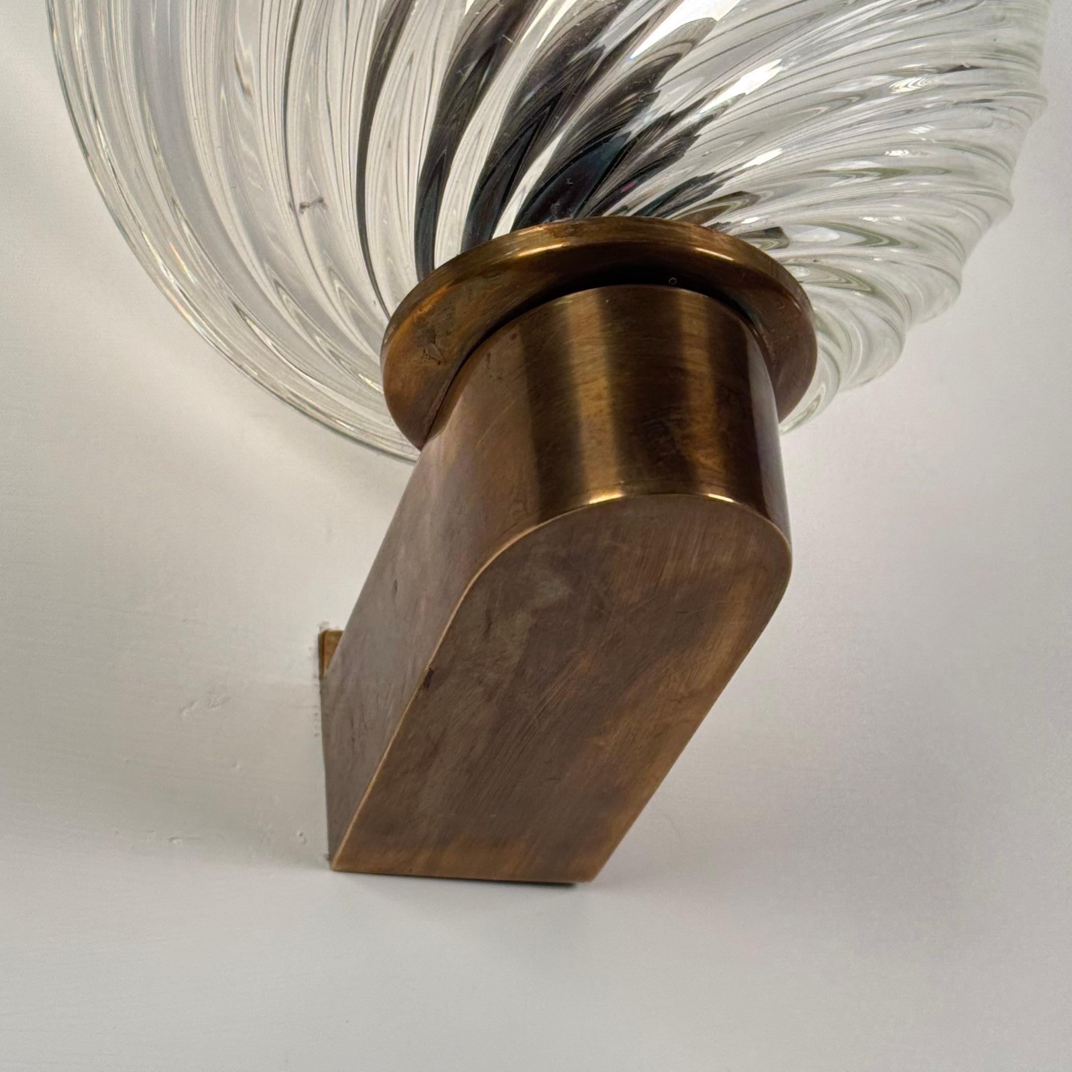 Coppia di appliques in vetro a spirale di Ercole Barovier per Barovier&Toso, anni '40 in vendita 5