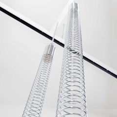 Pair of Spirale Pendant Lamps by Angelo Mangiarotti for Candle, Italy, 1974