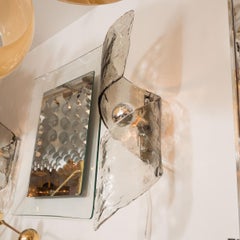 Pair of Spiralling Murano Glass Sconces