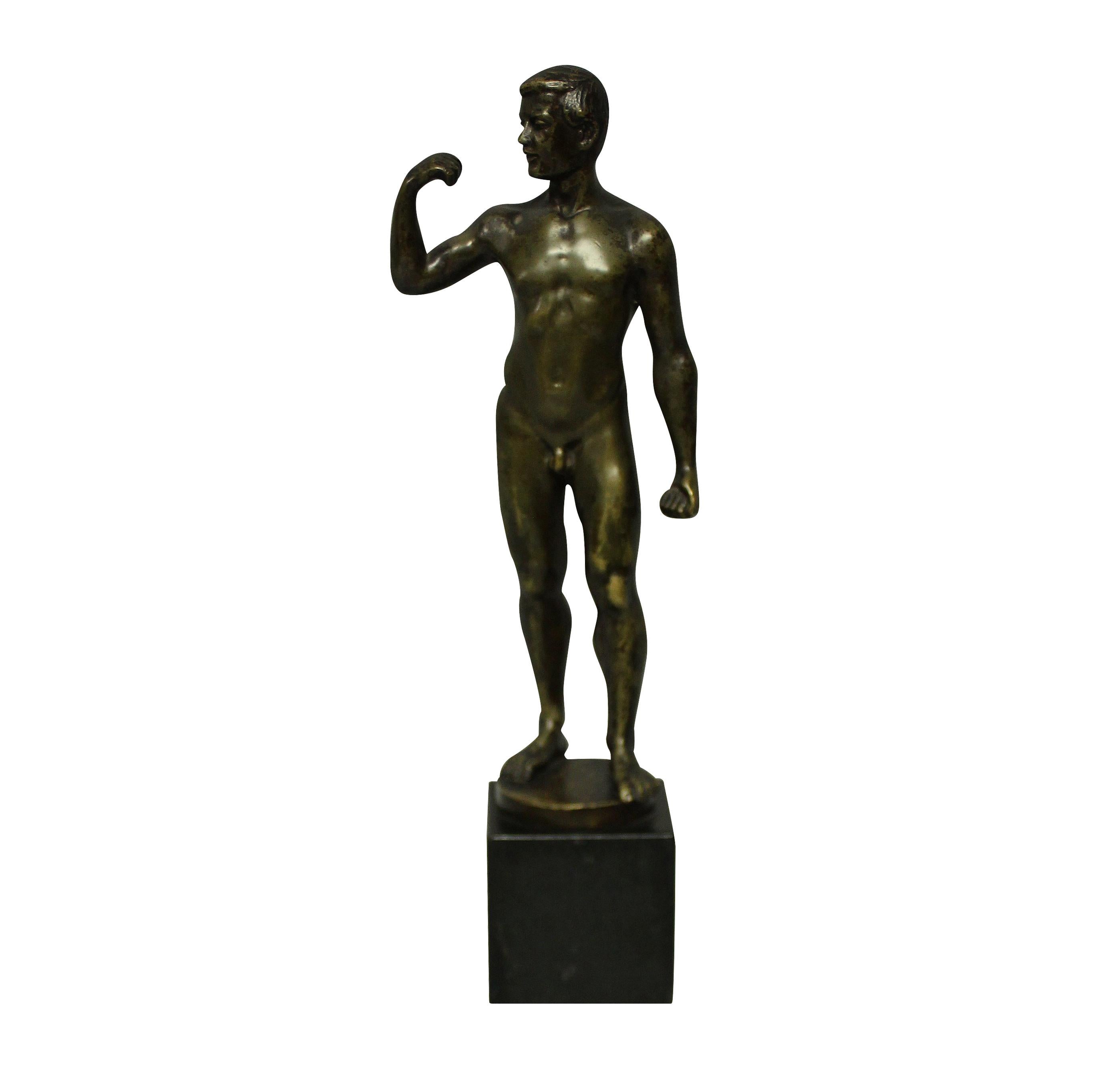 Pair of Spiro Schwatenberg Male Nude Bronzes In Good Condition In London, GB