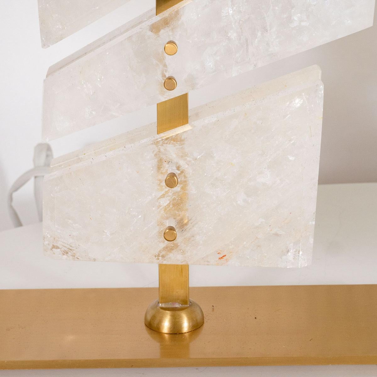 Paire de lampes à paroi en cristal de roche Splinter par Spark Interior en vente 8