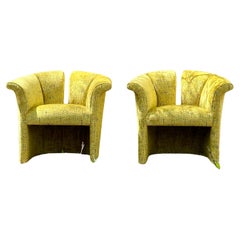 Pair of Split Back Chairs by Milo Baughman for Thayer Coggin