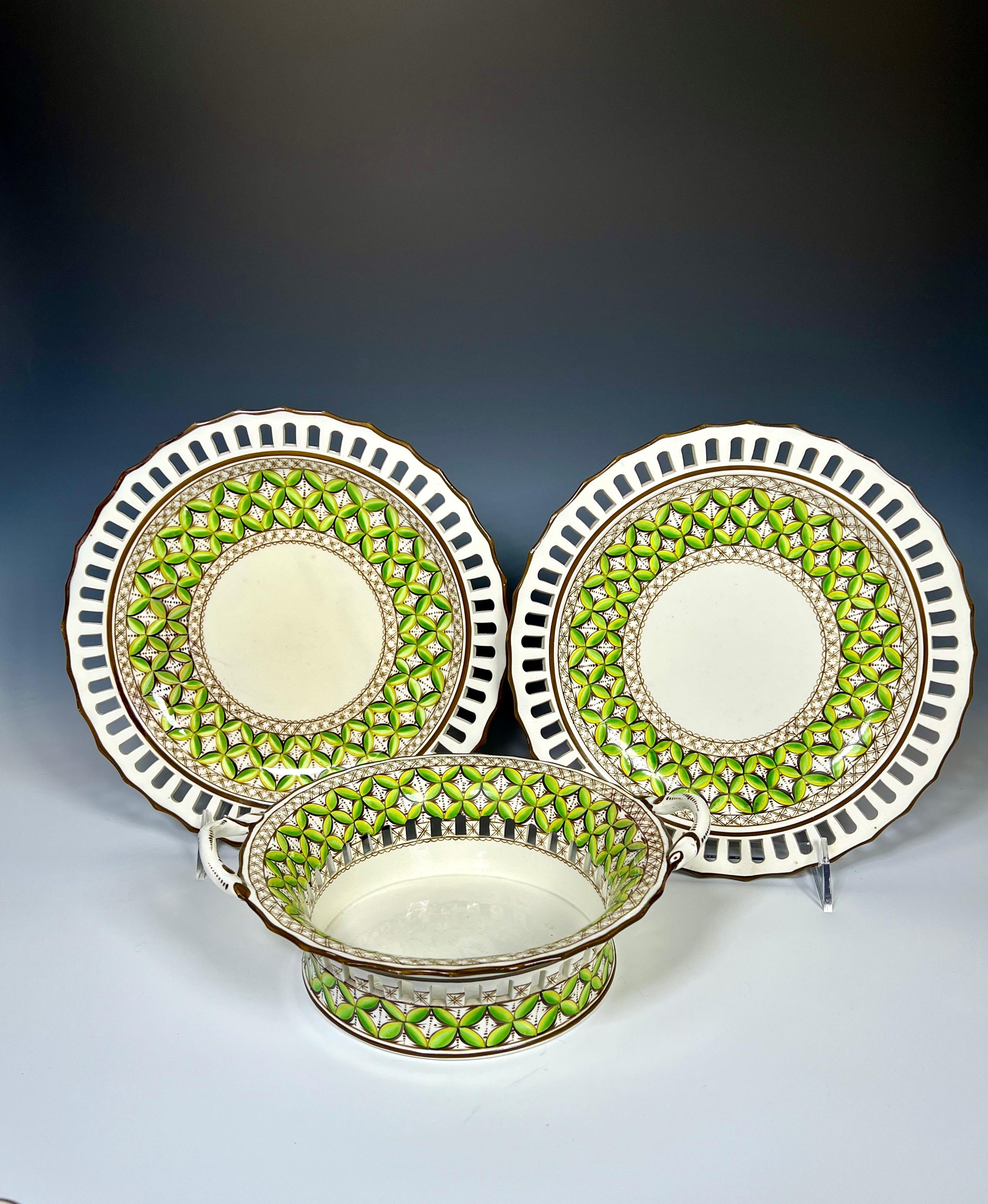 green spode plates