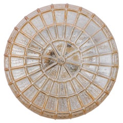 Paire de montures encastrées Spoke Wheel en verre ambré, années 1960