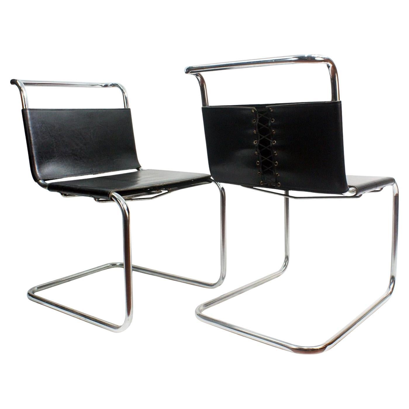 Pair of Spoleto Chairs attributed to Marcel Breuer B33 