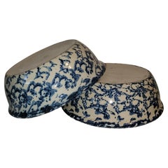 Pair of Sponge ware Bowls