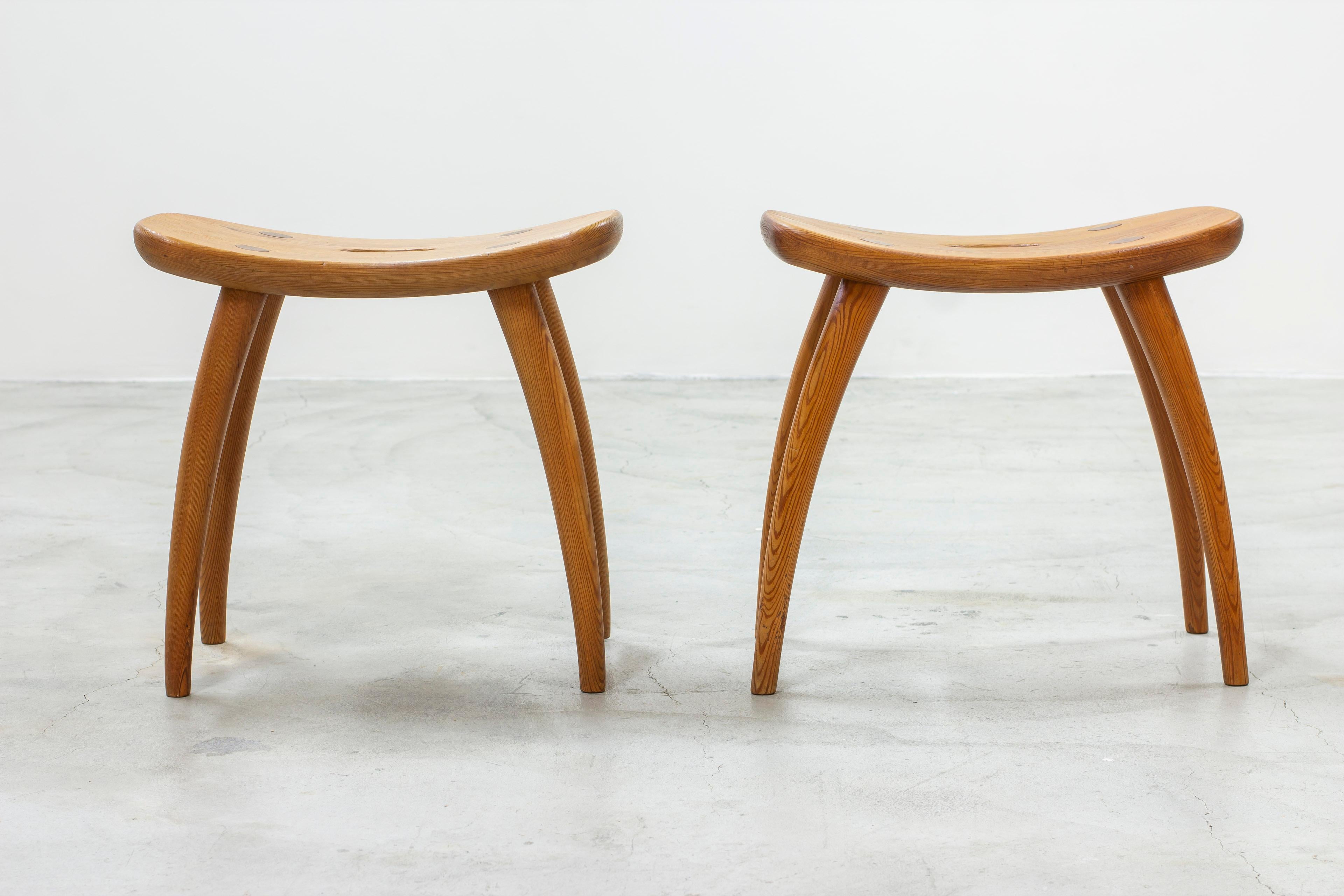 Pair of sportstuge stools designed by Torsten Claesson For Sale 1