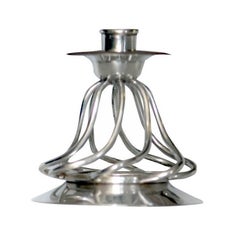 Pair of Spratling Candlesticks, Mass of Swirls Sterling Silver