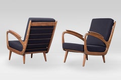 Pair of Sprij Vlaardingen Stunning Organic Cherrywood Armchairs