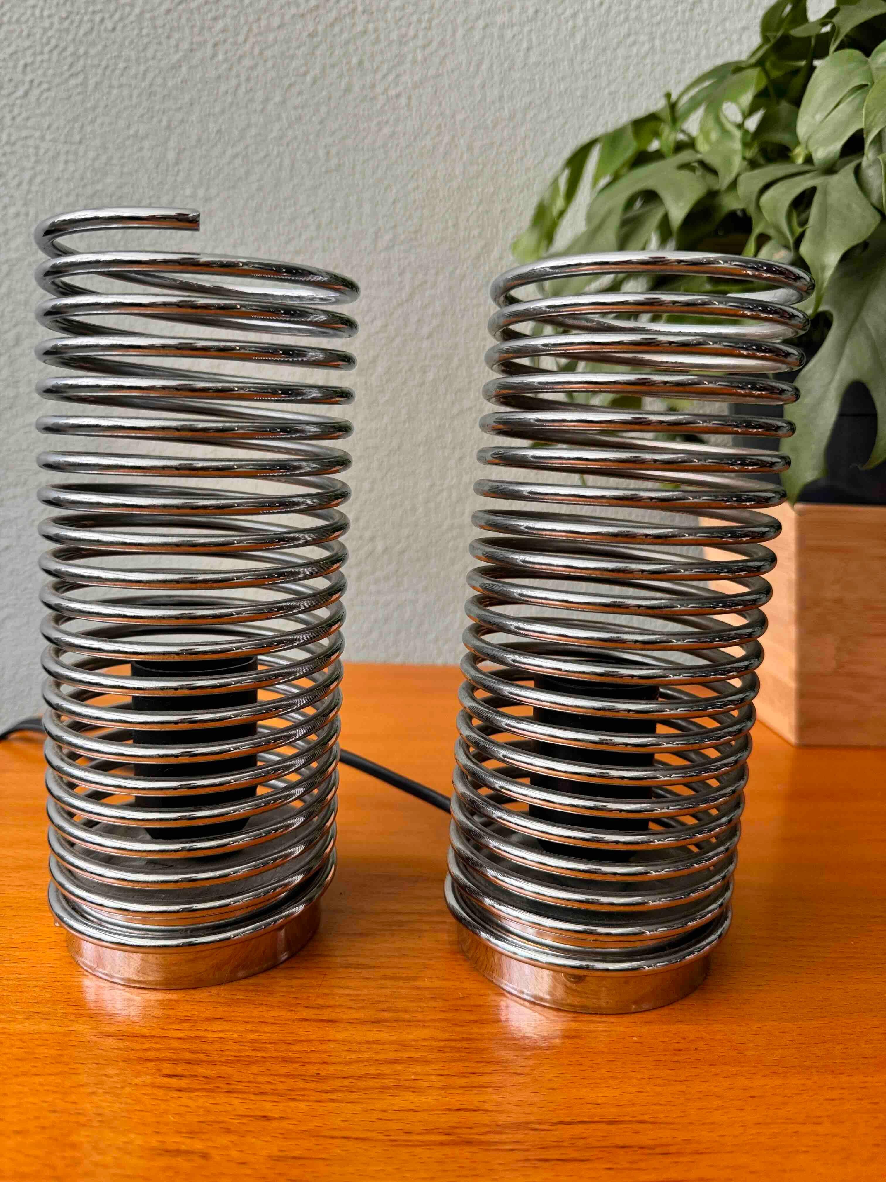Paire de lampes de table à ressort par Massive. Belgique années 1990 en vente 11