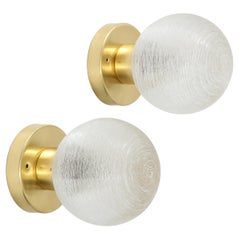 Pair of Spun Glass Sconces by Doria