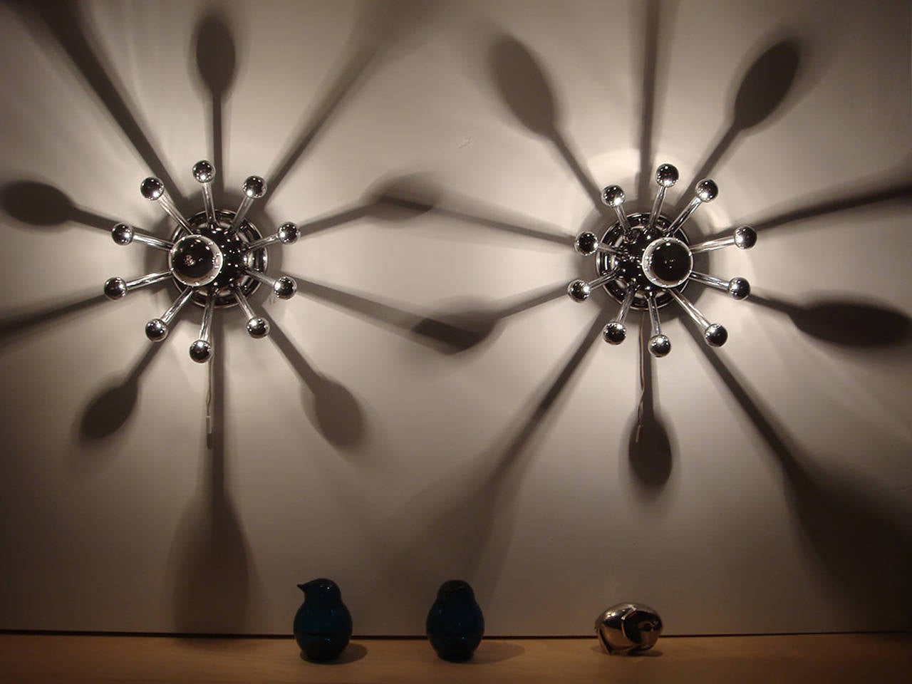 Pair of Sputnik Wall Lights, 1970 2