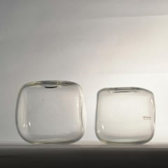 Pair of Square Barbini Vases