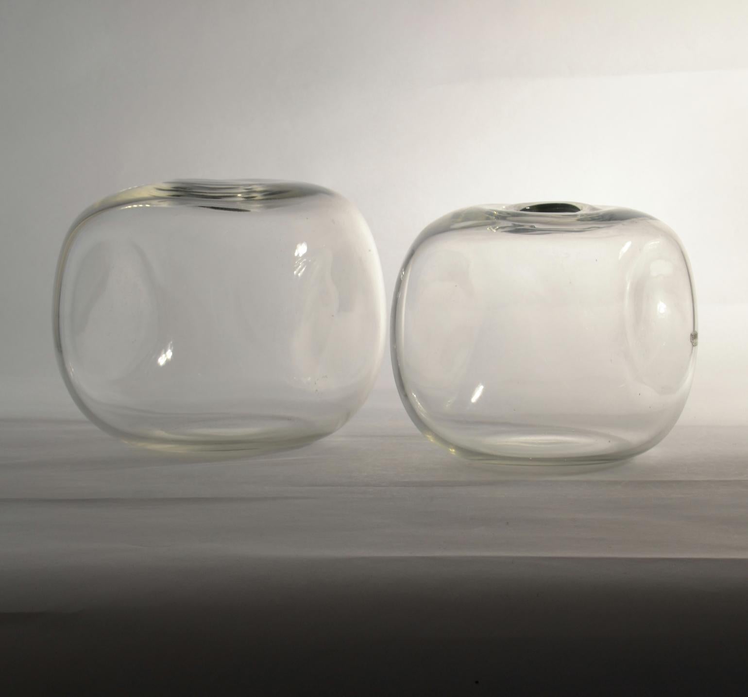 Italian Pair of Square Barbini Vases