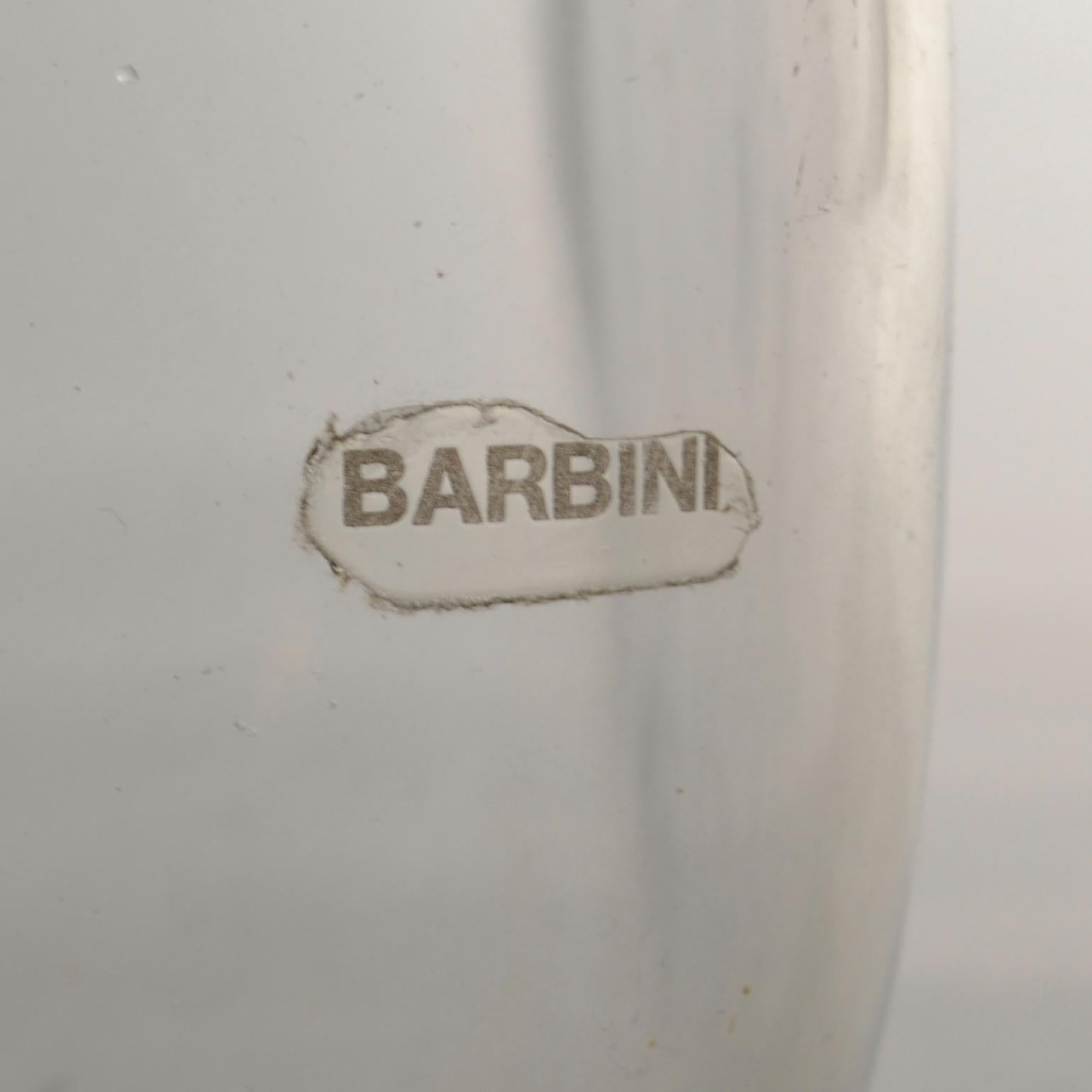 Blown Glass Pair of Square Barbini Vases