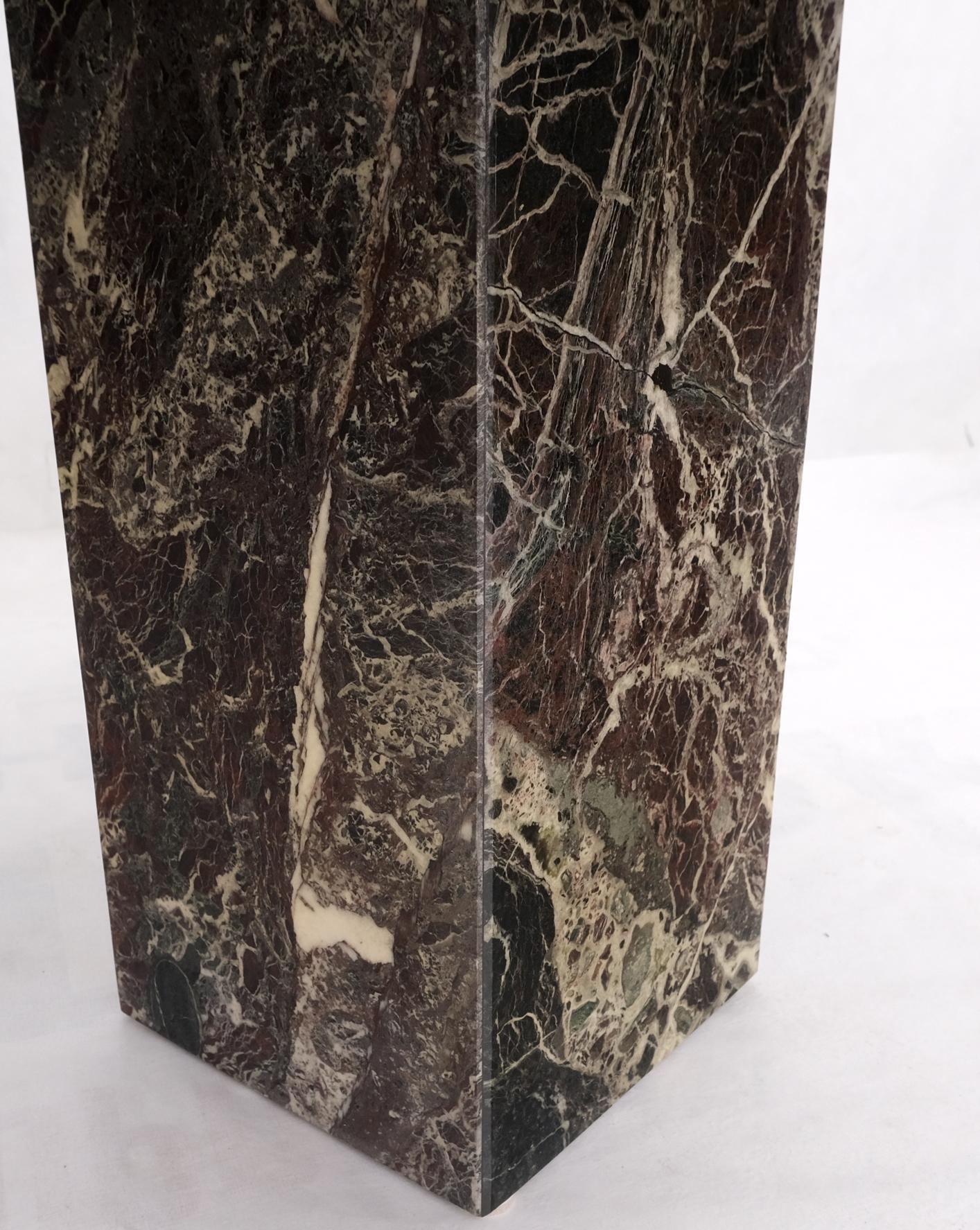 red marble end table