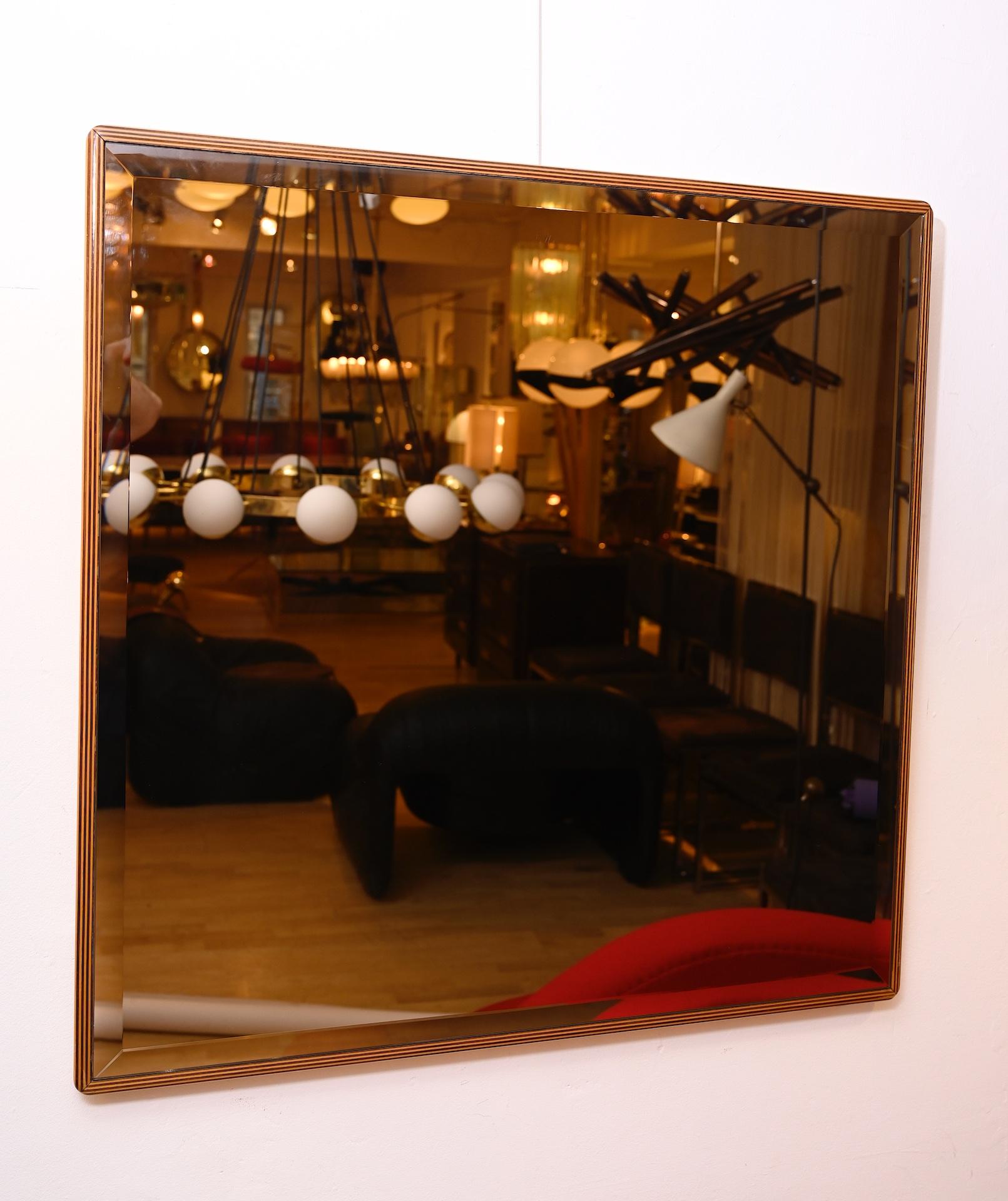 square beveled mirror