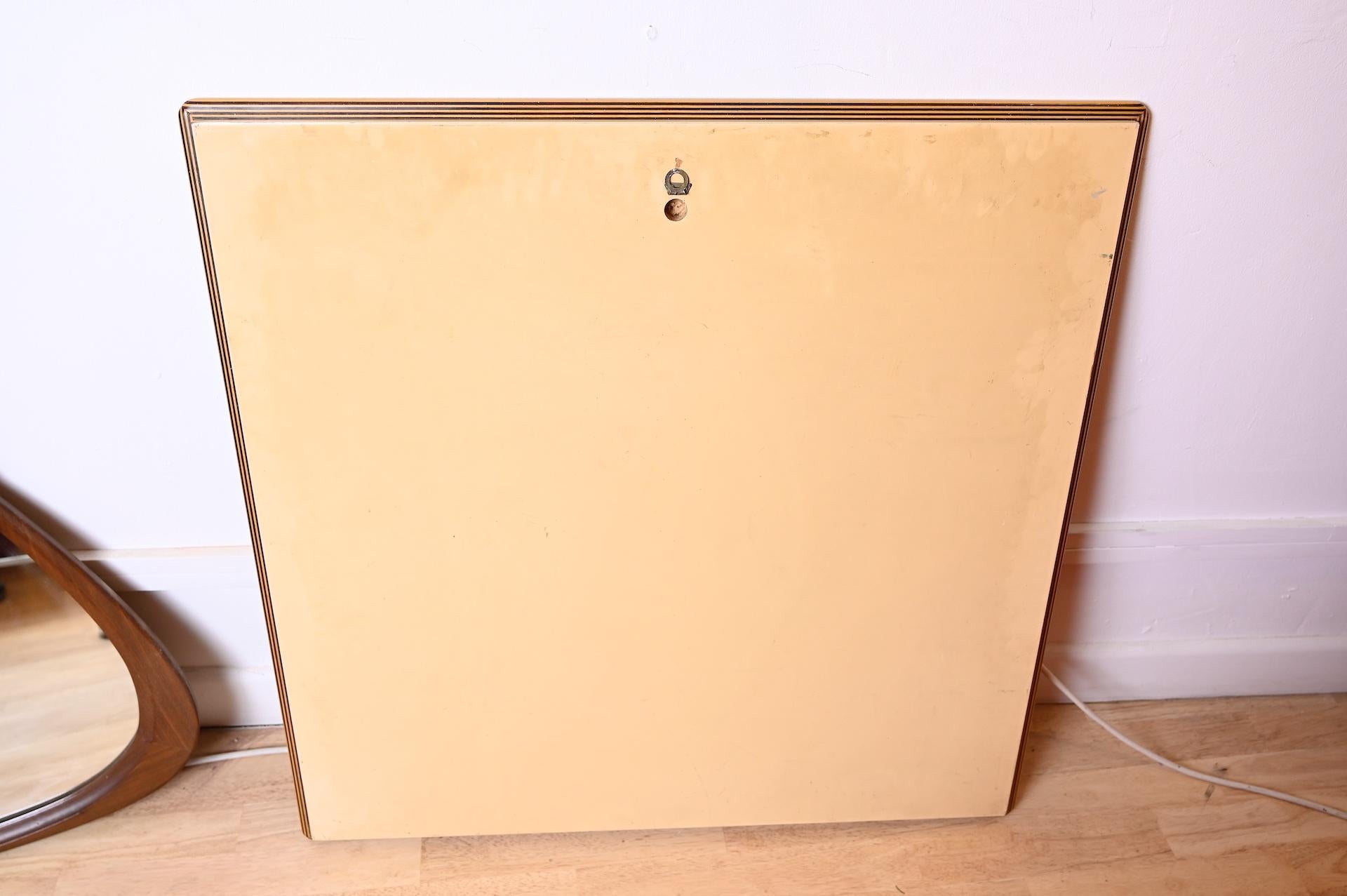 Pair of Square Bronzed Sottsass style Mirrors In Good Condition In London, GB