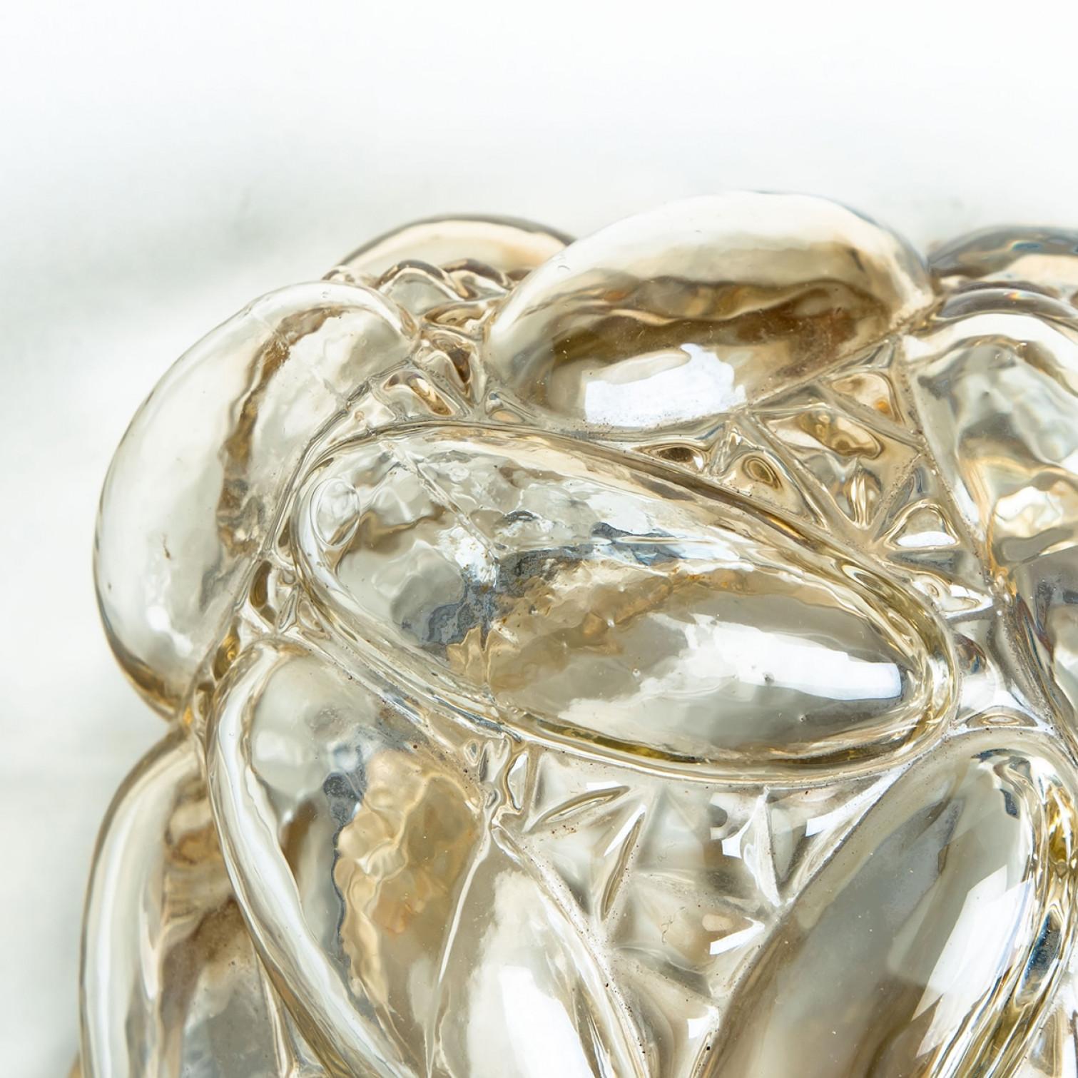 Pair of Square Bubble Glass Wall Light by Helena Tynell, 1960 For Sale 8