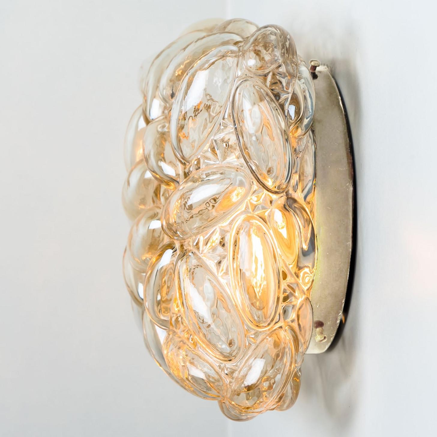 Pair of Square Bubble Glass Wall Light by Helena Tynell, 1960 For Sale 9