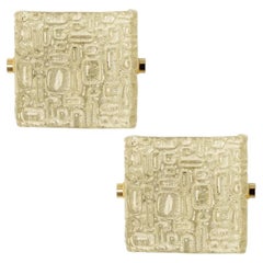 Pair of Square Bubble Glass Wall Lights, Germany 1960