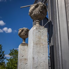 Pair of Square Carrara Marble Pedestals, 19th Century