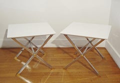Pair of Square Coffee Tables, Italy, 1970s