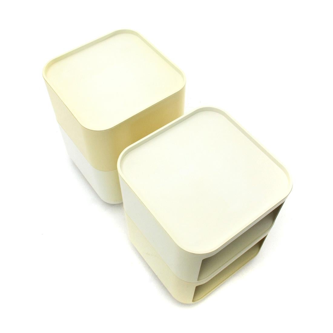 Pair of Square Componibili Containers by Anna Castelli Ferrieri for Kartell 1970 2