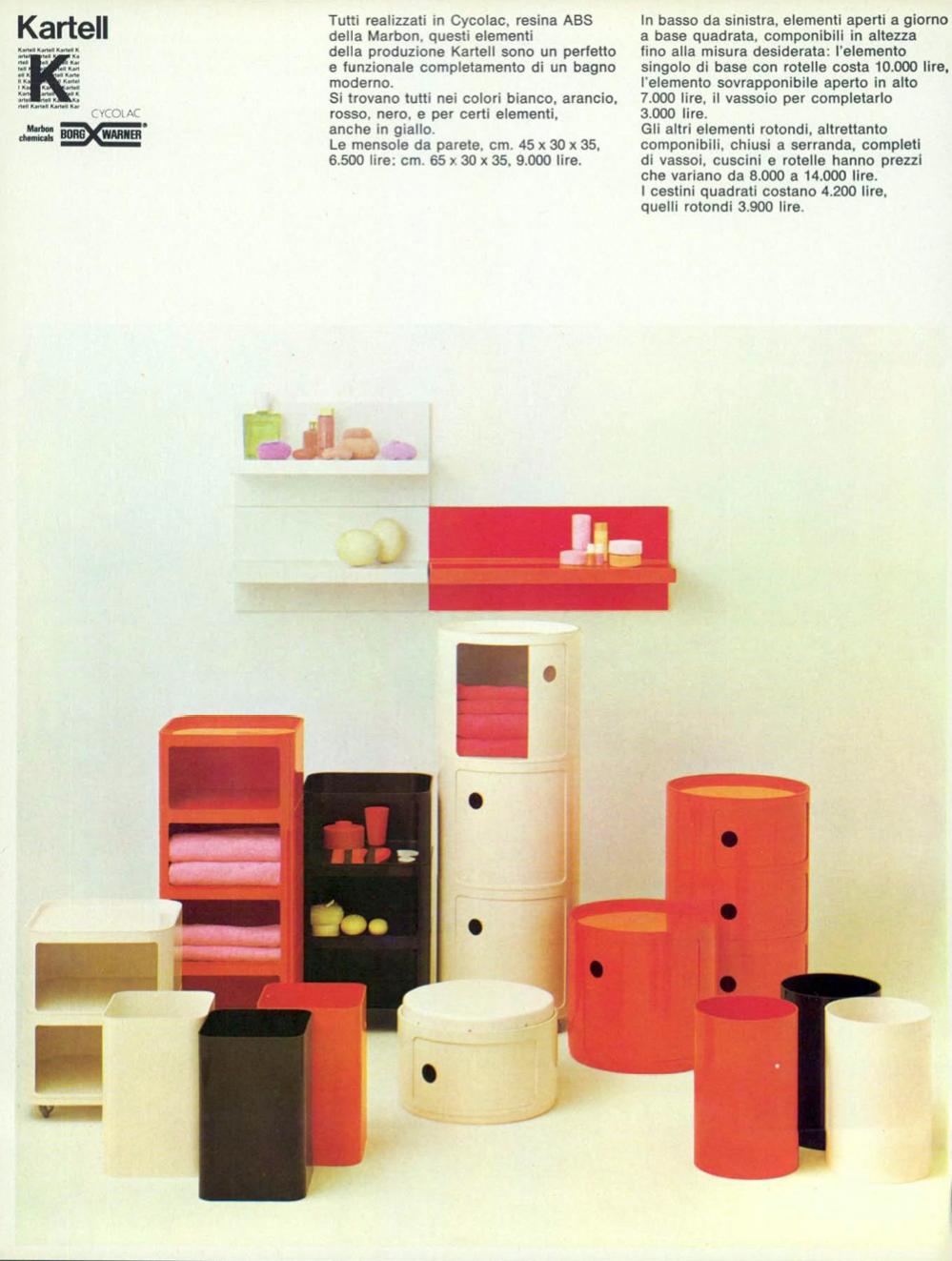 Pair of Square Componibili Containers by Anna Castelli Ferrieri for Kartell 1970 5