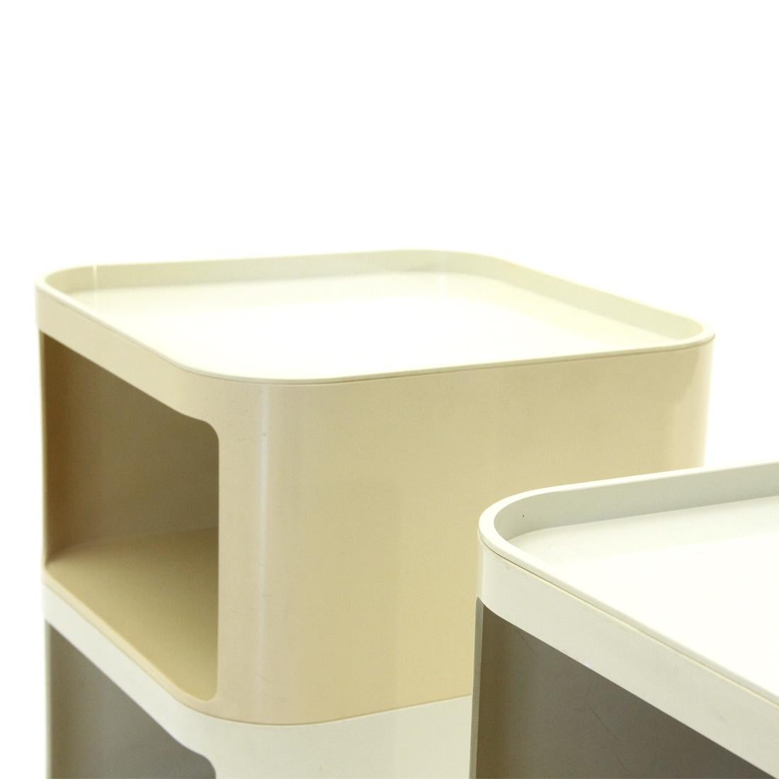 Pair of Square Componibili Containers by Anna Castelli Ferrieri for Kartell 1970 In Good Condition In Savona, IT
