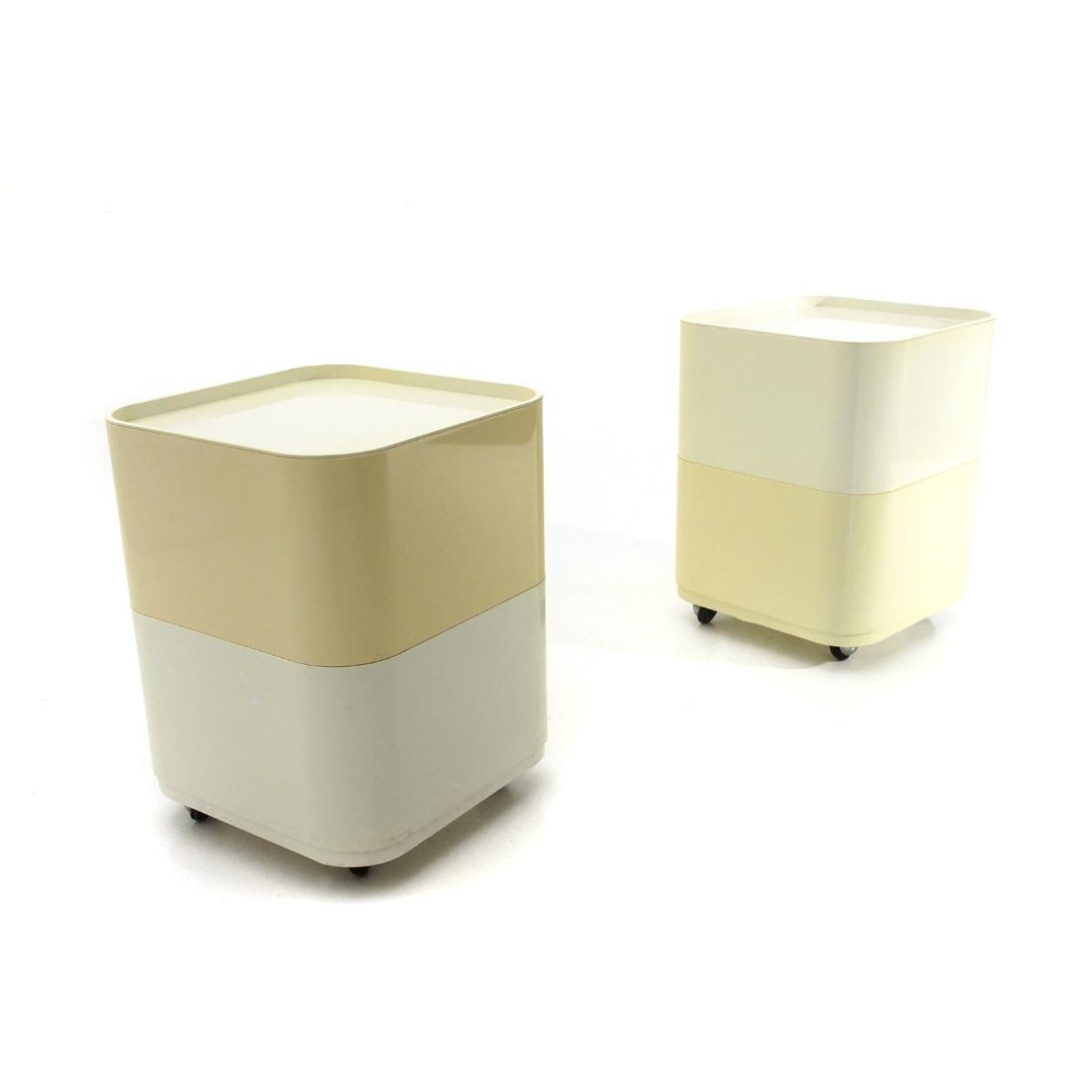Late 20th Century Pair of Square Componibili Containers by Anna Castelli Ferrieri for Kartell 1970