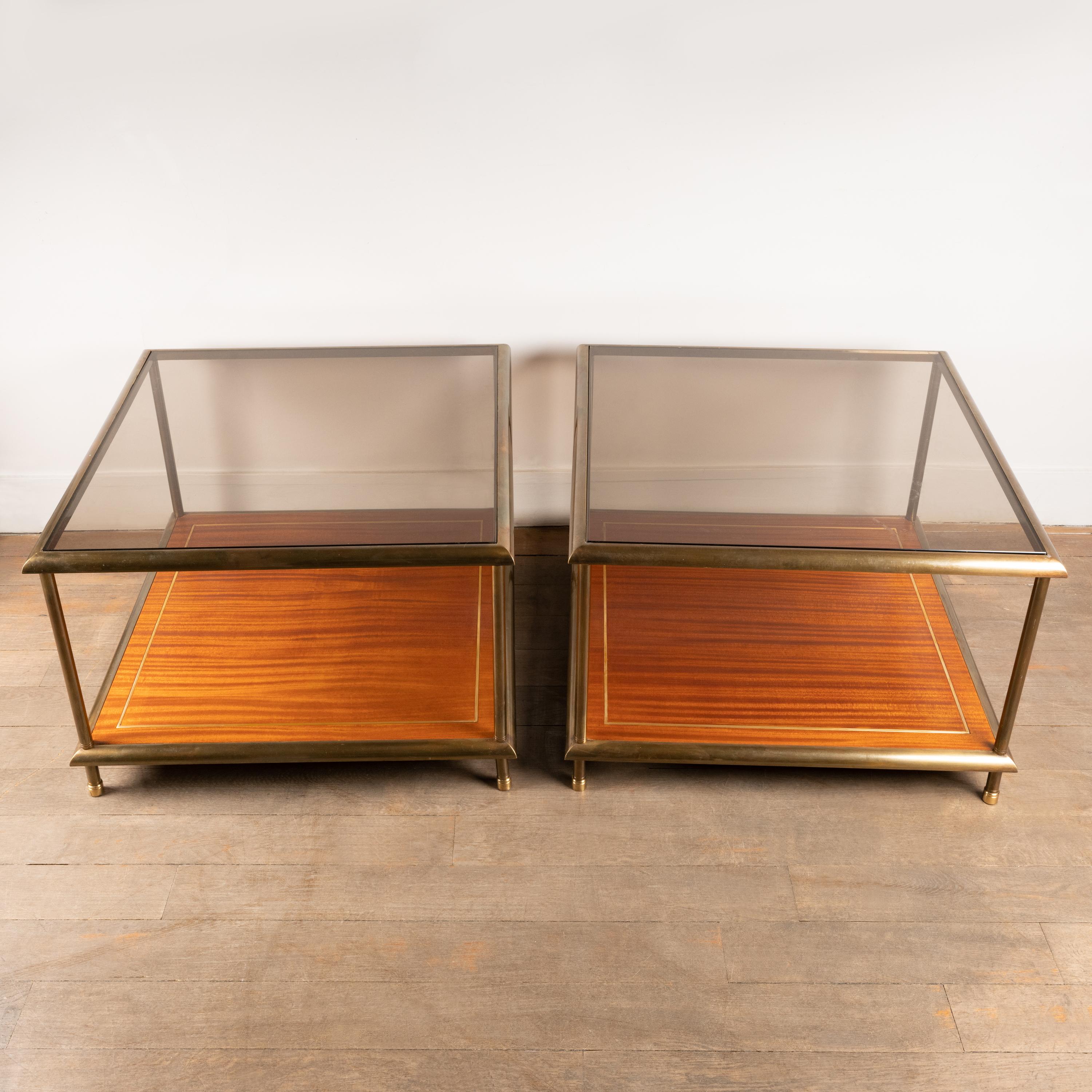 French Pair of Square End Tables, France, 1960s For Sale