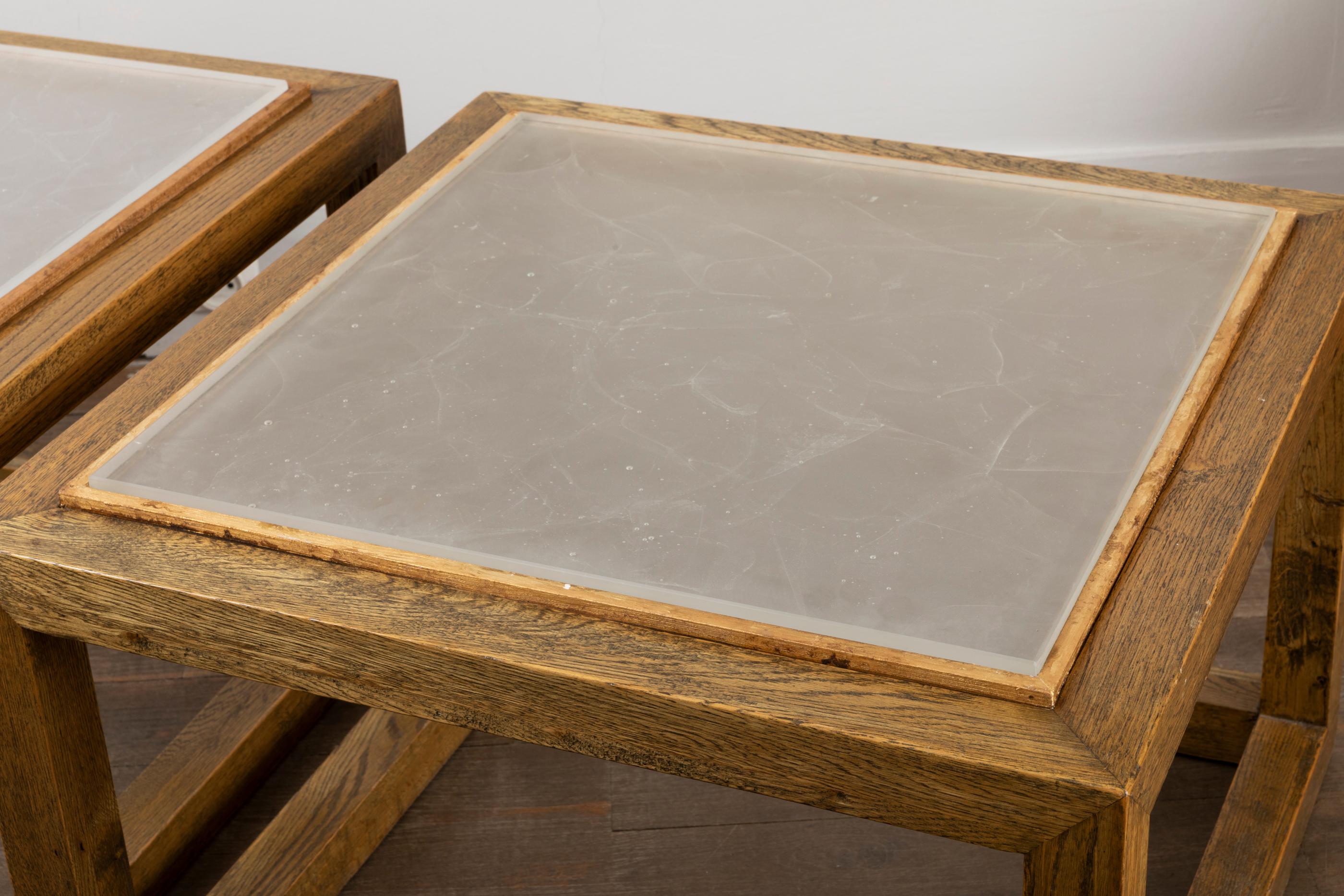 Pair of Square End Tables, France, 1970s In Good Condition In Paris, Ile-de-France