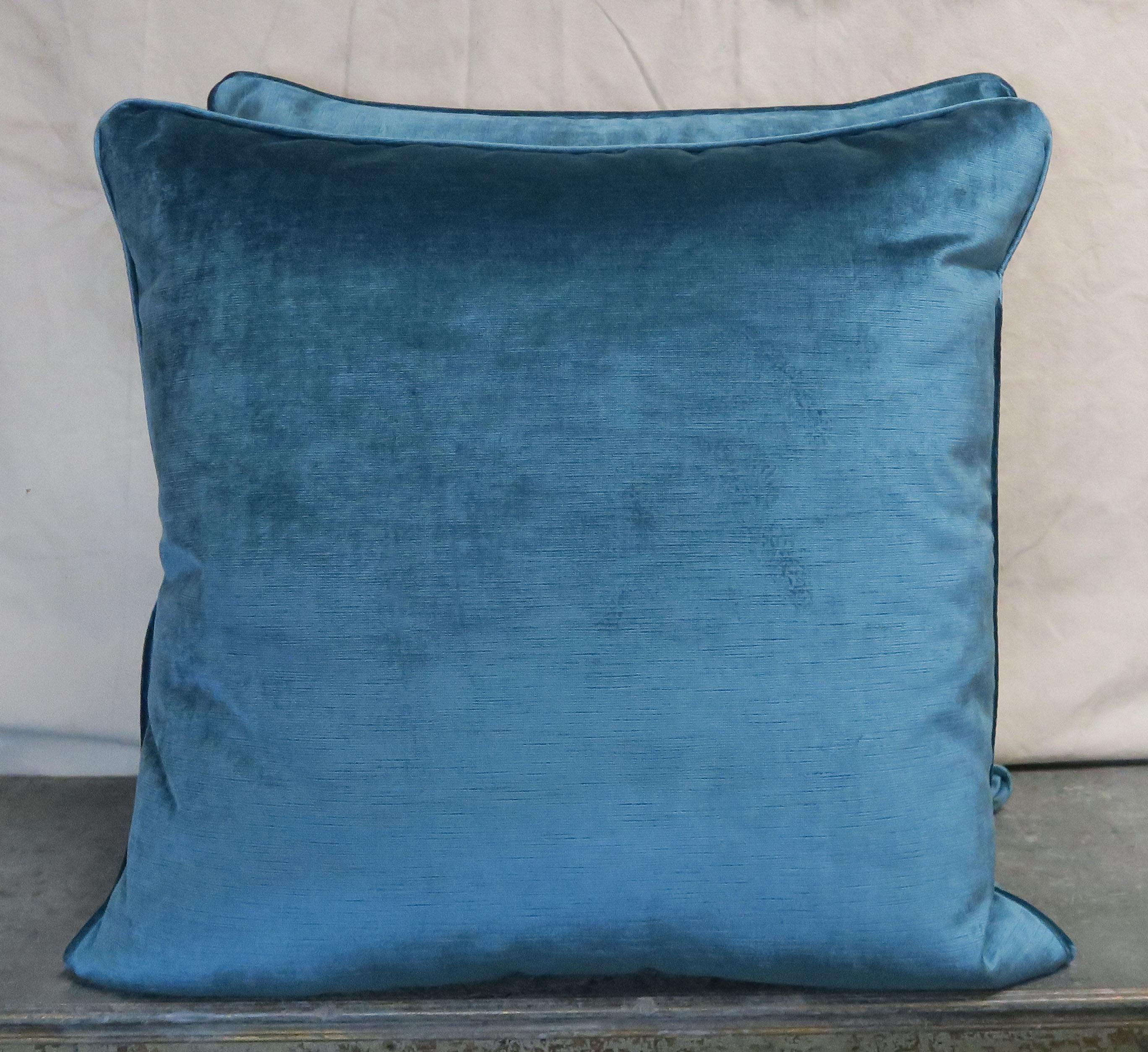 20th Century Pair of Square Fortuny Pillows