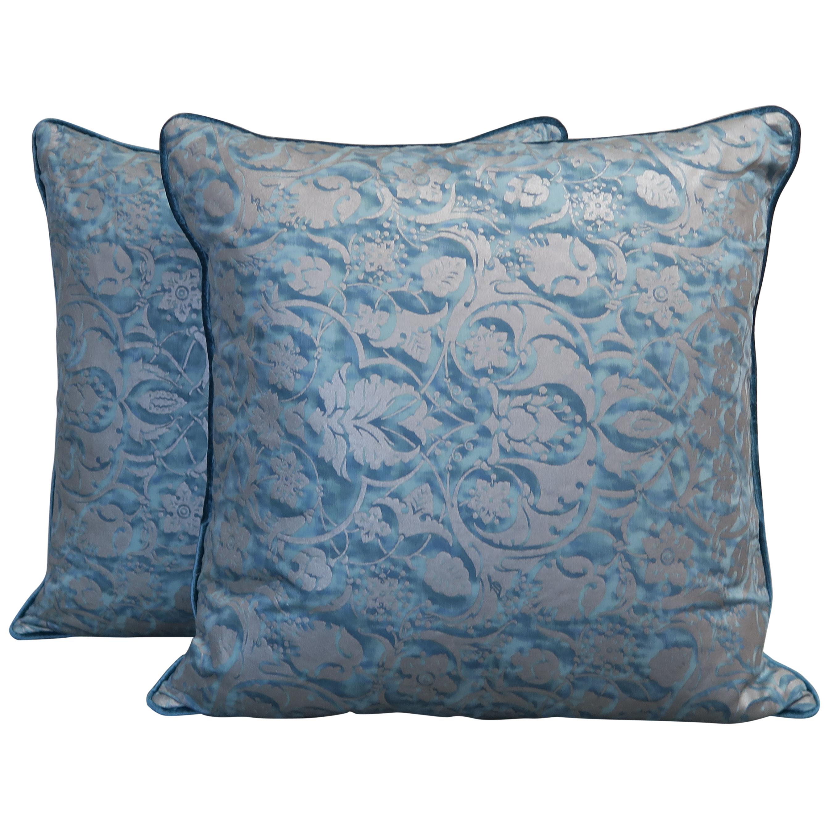 Pair of Square Fortuny Pillows