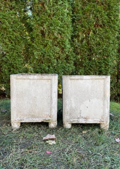 Pair of Square Handled French Chanal Planters